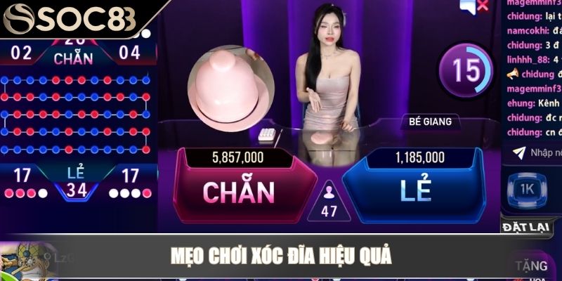 Mẹo chơi Xóc đĩa hiệu quả