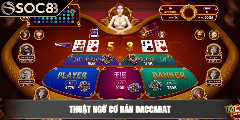 Thuật ngữ cơ bản Baccarat