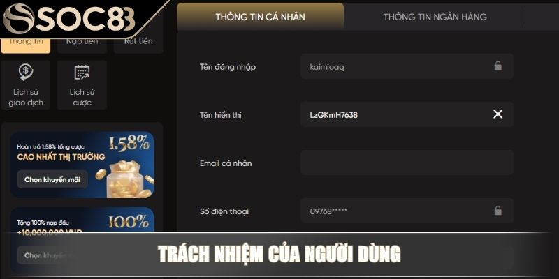 Trách nhiệm của người dùng