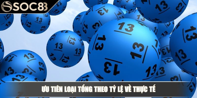 Ưu tiên loại tổng theo tỷ lệ về thực tế